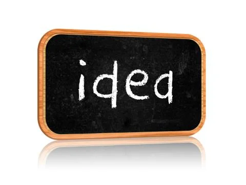 Idea on blackboard banner Stock Illustration
