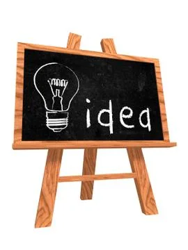 Idea on blackboard Stock Illustration