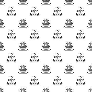 Idea blueprint concept seamless pattern background Stock-Illustration