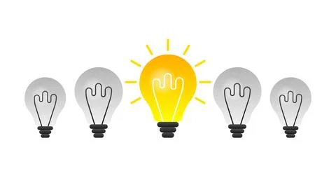 Idea brain. Creative thinking. Idea, solution. Positive, motivation. Stock Illustration