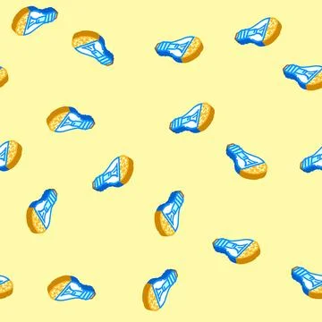 Idea brain human isometric icon seamless pattern 스톡 일러스트