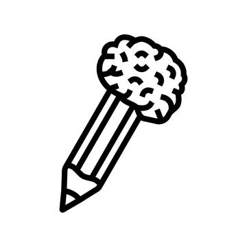 Idea brain human line icon vector illustration Stock Illustration