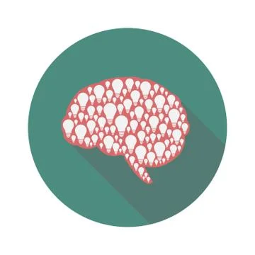 Idea in brain Illustrazione stock