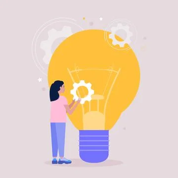 Idea brainstorming concept Stock Illustration