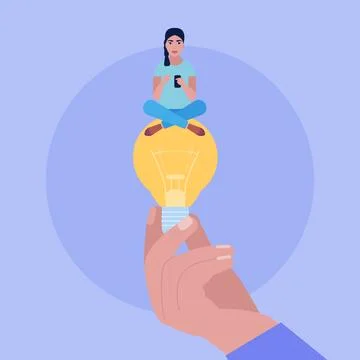 Idea brainstorming Stock Illustration