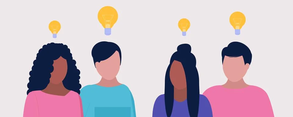 Idea brainstorming Stock Illustration