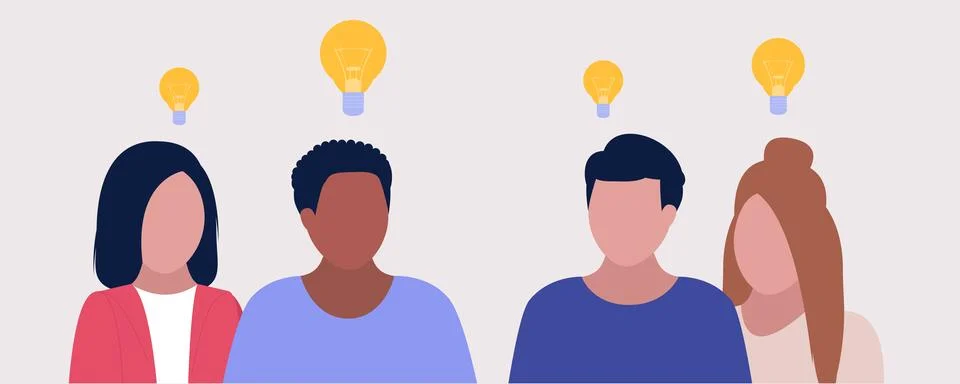 Idea brainstorming Stock Illustration