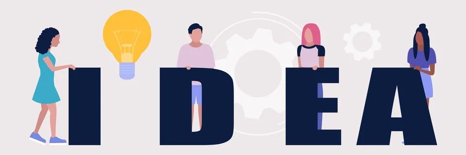 Idea brainstorming Stock Illustration