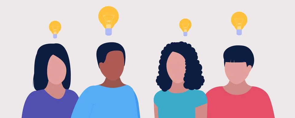 Idea brainstorming Stock Illustration