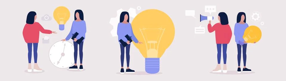 Idea brainstorming Stock Illustration