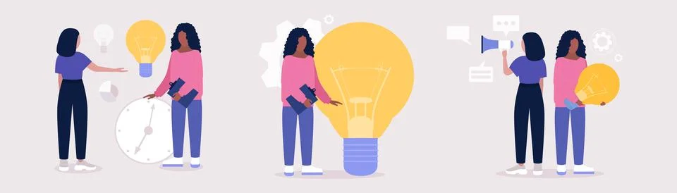 Idea brainstorming Stock Illustration
