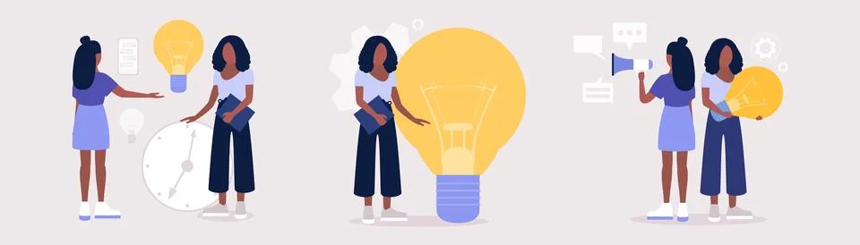 Idea brainstorming Stock Illustration