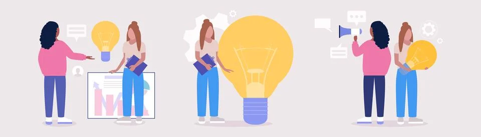 Idea brainstorming Stock Illustration