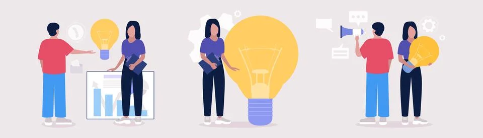Idea brainstorming Stock Illustration