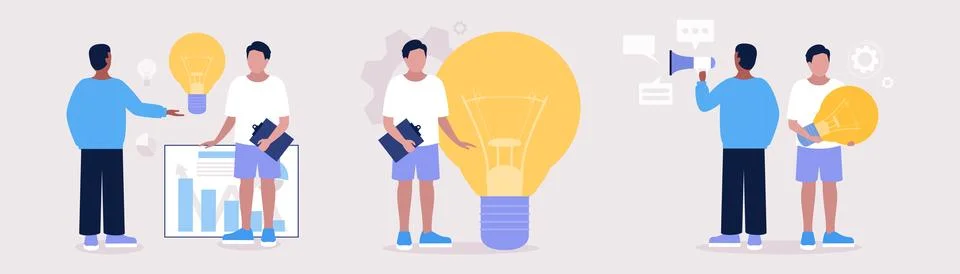 Idea brainstorming Stock Illustration
