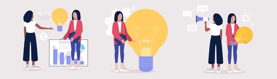 Idea brainstorming Stock Illustration
