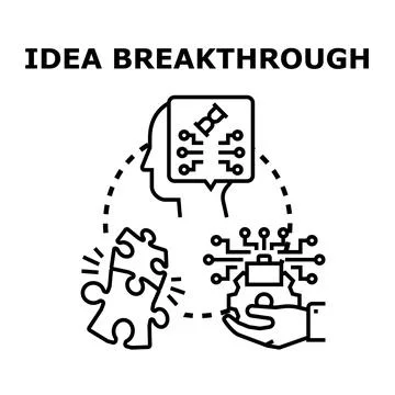 Idea breakthrough for business problem solving Stock Illustration