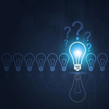 Idea Bright Lamp Shape Stock Illustration