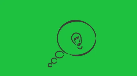 Idea Bubble Animation:  Looping + Matte Video stock 61797837