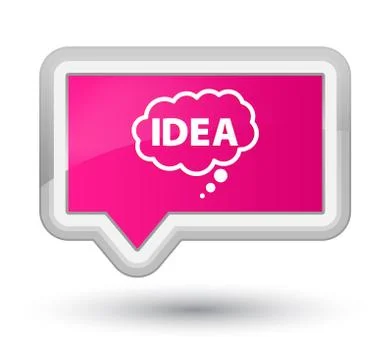 Idea bubble icon prime pink banner button Stock Illustration