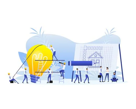 Idea to build people. Vector design. Business concept. Team work concept Stock Illustration