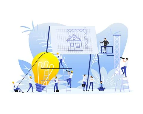 Idea to build people. Vector design. Business concept. Team work concept Stock Illustration