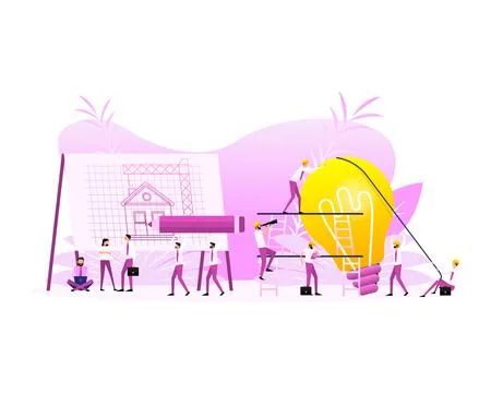 Idea to build people. Vector design. Business concept. Team work concept Illustrazione stock