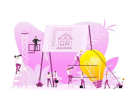 Idea to build people. Vector design. Business concept. Team work concept Stockillustratie