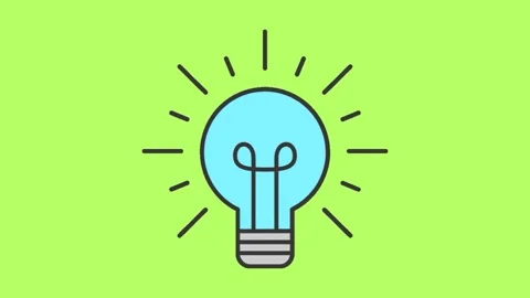 Idea bulb animation isolated on green screen background Stock Footage 301367149