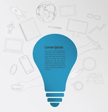 Idea bulb banner Иллюстрация