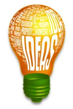 Idea bulb with clip path Stock Illustration