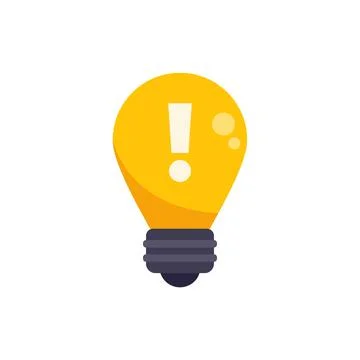 Idea bulb icon flat vector. Lab research Stock Illustration