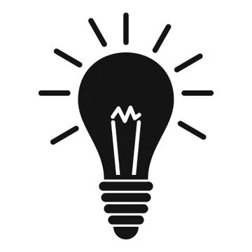 Idea bulb icon, simple style Stock Illustration