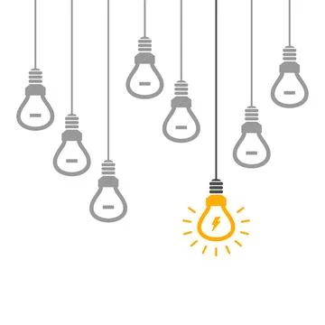 Idea a bulb3 Stock Photos
