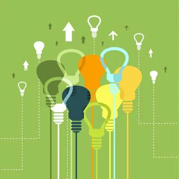 Idea a bulb4 Stock Photos