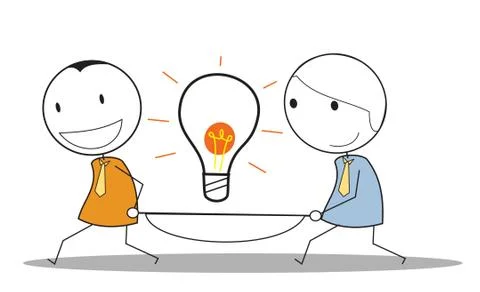 Idea businessman teamwork Stock Illustration