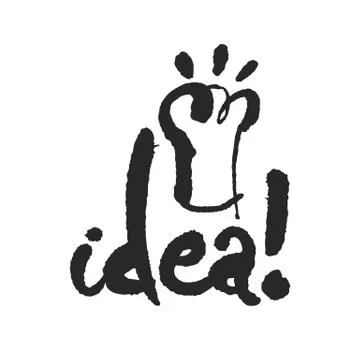 Idea Calligraphy Lettering Illustrazione stock