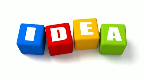 Idea colored cubes Video stock 20550294