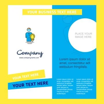 Idea Company Brochure Template. Vector Busienss Template Stock Illustration