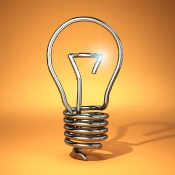 Idea concept. Abstract light bulb silhouette. Stock Illustration
