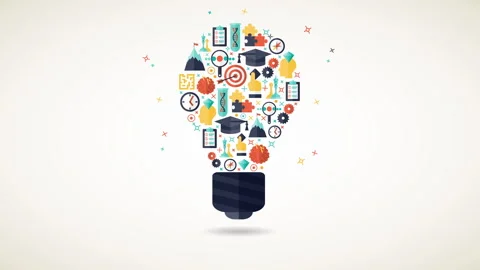 Idea concept Animation Background with text space 4K 動画素材 276277753