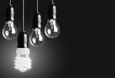 Idea concept on black background Stock Photos