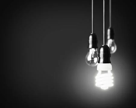 Idea concept on black Stock Photos