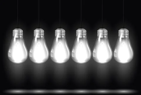 Idea concept on blue background Stock Illustration