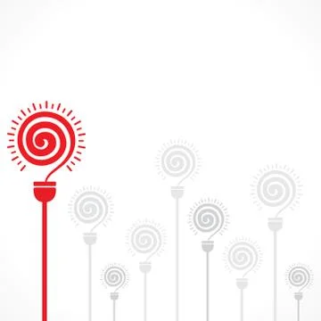 Idea concept with bulb stock vector Stock Illustration
