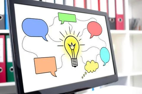 Idea concept on a computer screen 스톡 사진