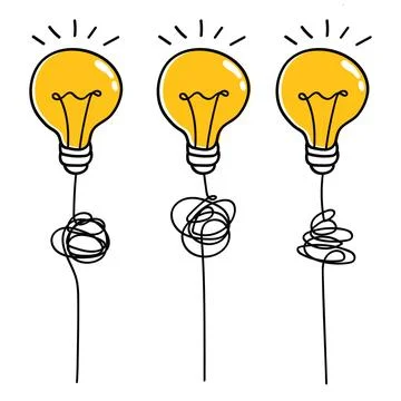 Idea concept, creative bulb sign, innovations. Keep it simple business conc.. イラスト素材