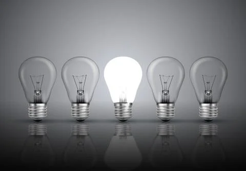 Idea concept on dark background Stock Illustration