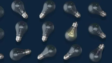 An idea concept features light bulbs Stock Illustration