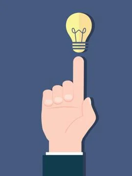 Idea concept flat design, vector Stock Illustration